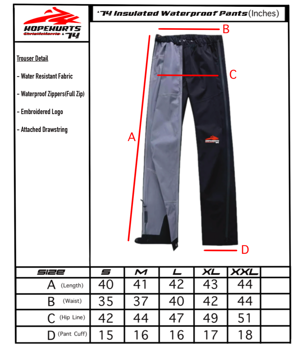 ‘74 Insulated Shell Pant (PRE-ORDER)